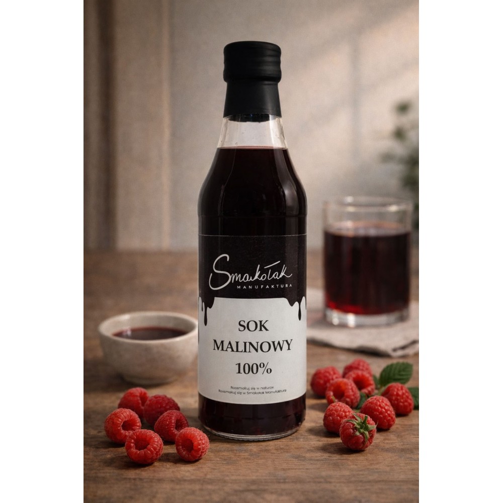 100% NFC Raspberry Juice - Cold-Pressed | Smakołak Online Store