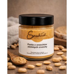 Pasta z orzechów ziemnych CRUNCHY 100% - 190 g | Sklep Online Smakołak