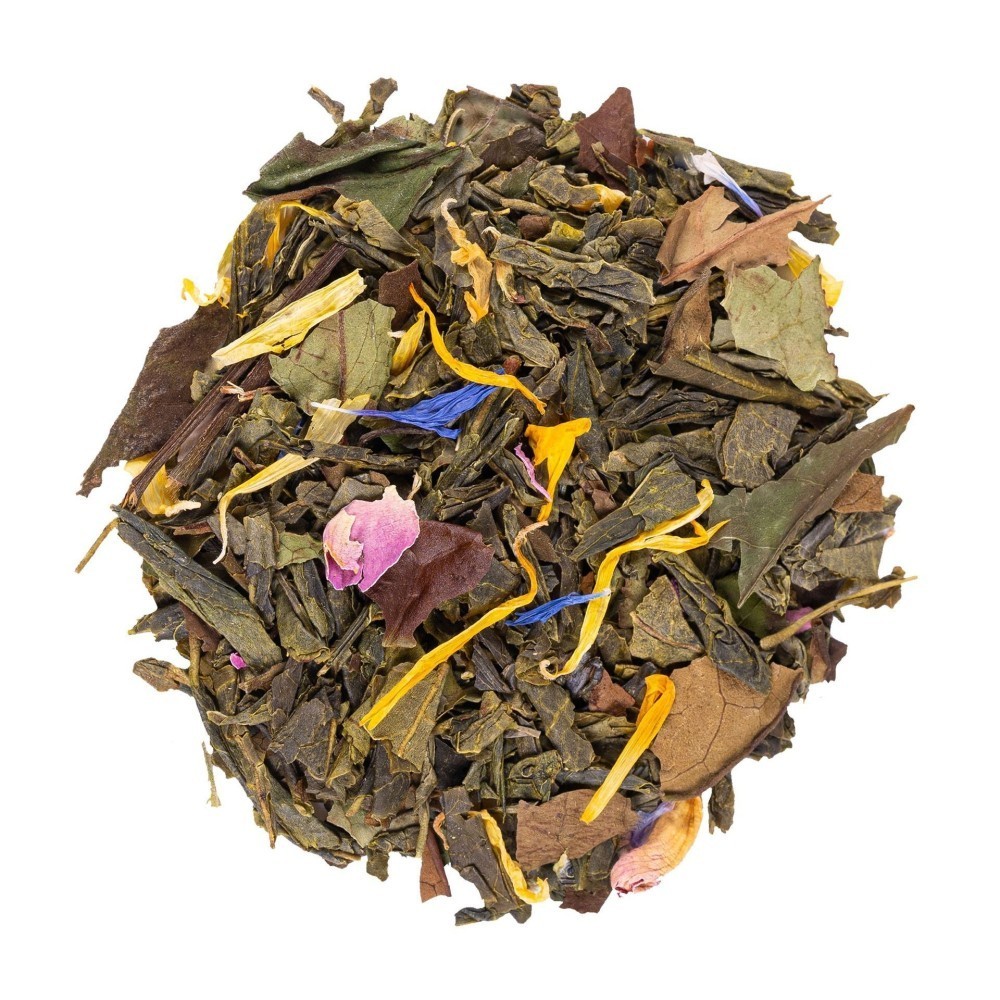 Poranna Melodia - zielona herbata egzotyczna z bergamotką i kwiatami | Smakołak