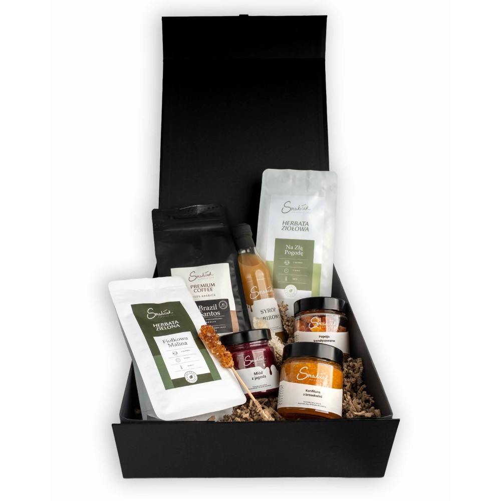 Zestaw prezentowy DELUXE „Na Złą Pogodę” | Herbata, kawa i słodkości | Smakołak