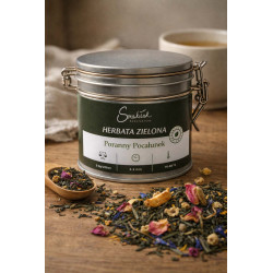 Poranny pocałunek - zielona herbata z truskawką i kwiatami | Smakołak