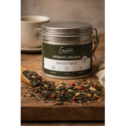 Smoczy ogień - zielona herbata z jabłkiem i porzeczką | Smakołak